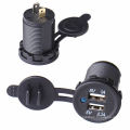 Universelles wasserdichtes DC 12V Dual-USB-Ladegerät Auto Zigarettenanzünder USB-Anschluss